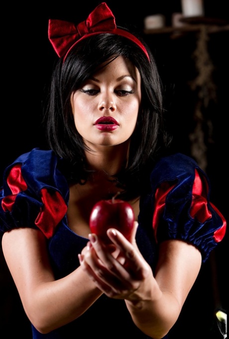 Brunette babe Jessica is a cosplay milf with big tits and tight ass