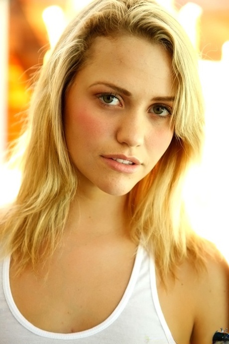 Young blonde girl Mia Malkova shows off her flexibility in the nude