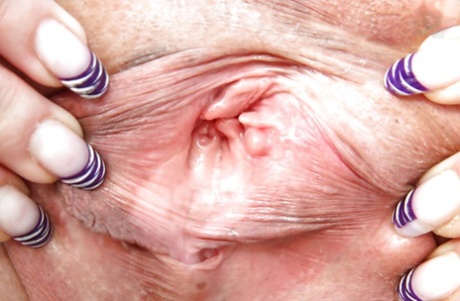 Bad Granny Nurse Strips off her Panties to Toy with her Dripping Pussy