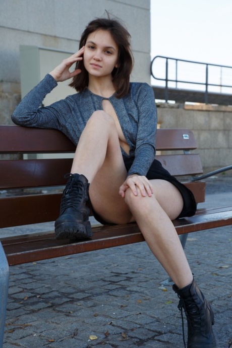 Foxy teen Lara Maiser revealing her sexy body and sensitive tattooed feet