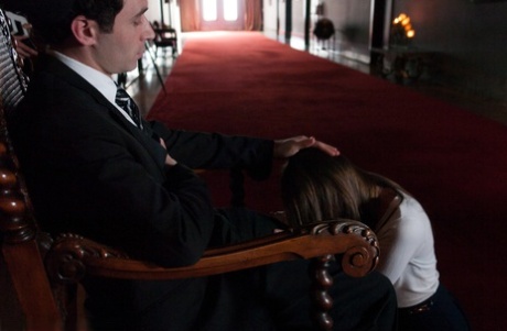 Submissive teen Riley Reid enjoys rough BDSM sex with her piano instructor