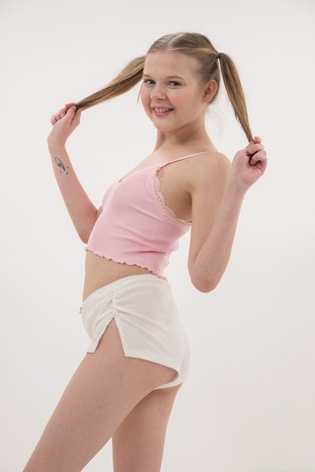 Petite GF Coco Lovelock enjoys a wild IR 3some as her cuckold watches